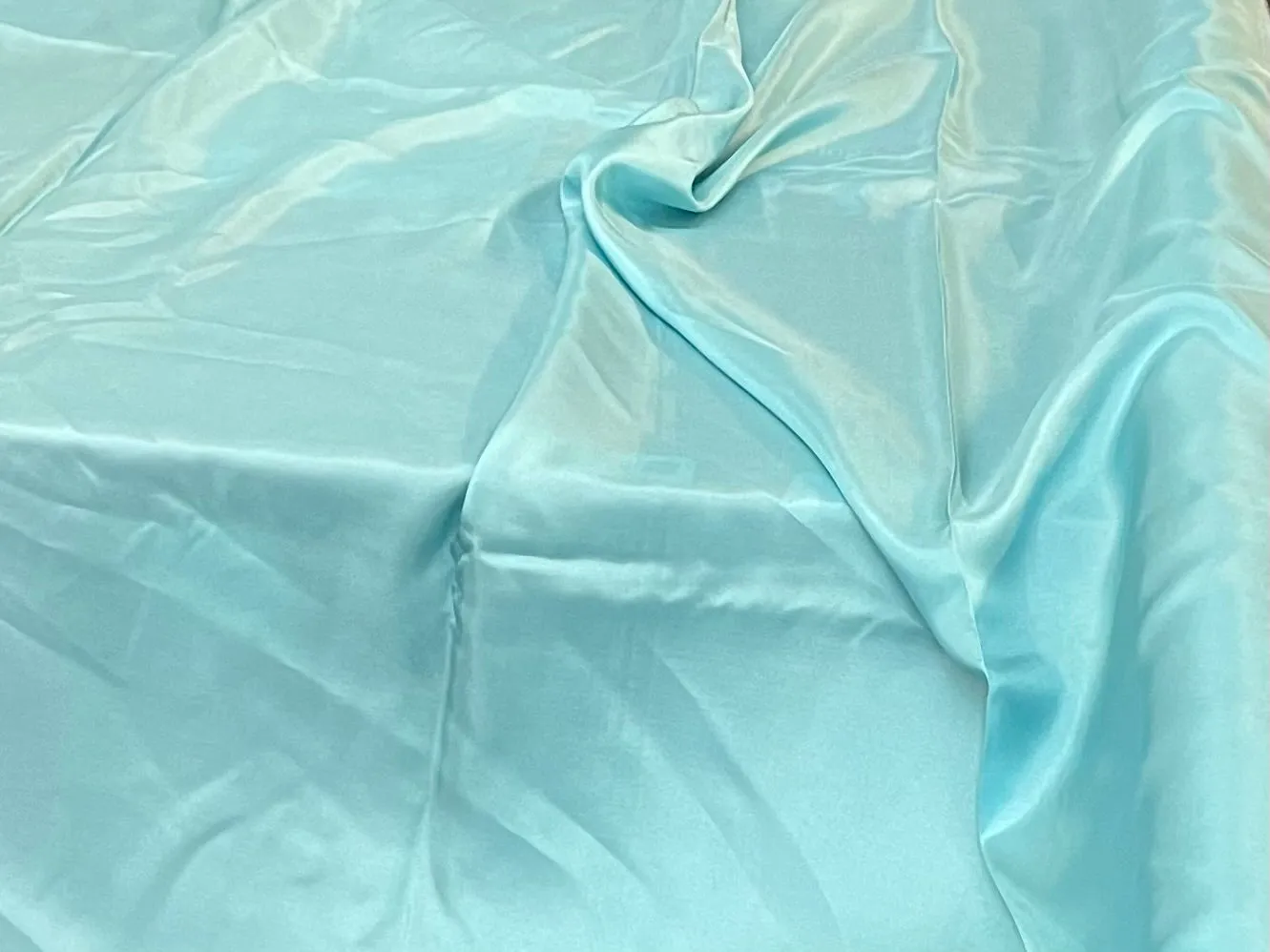 100 % Silk Wide Habotai Lining - Robins Egg Blue