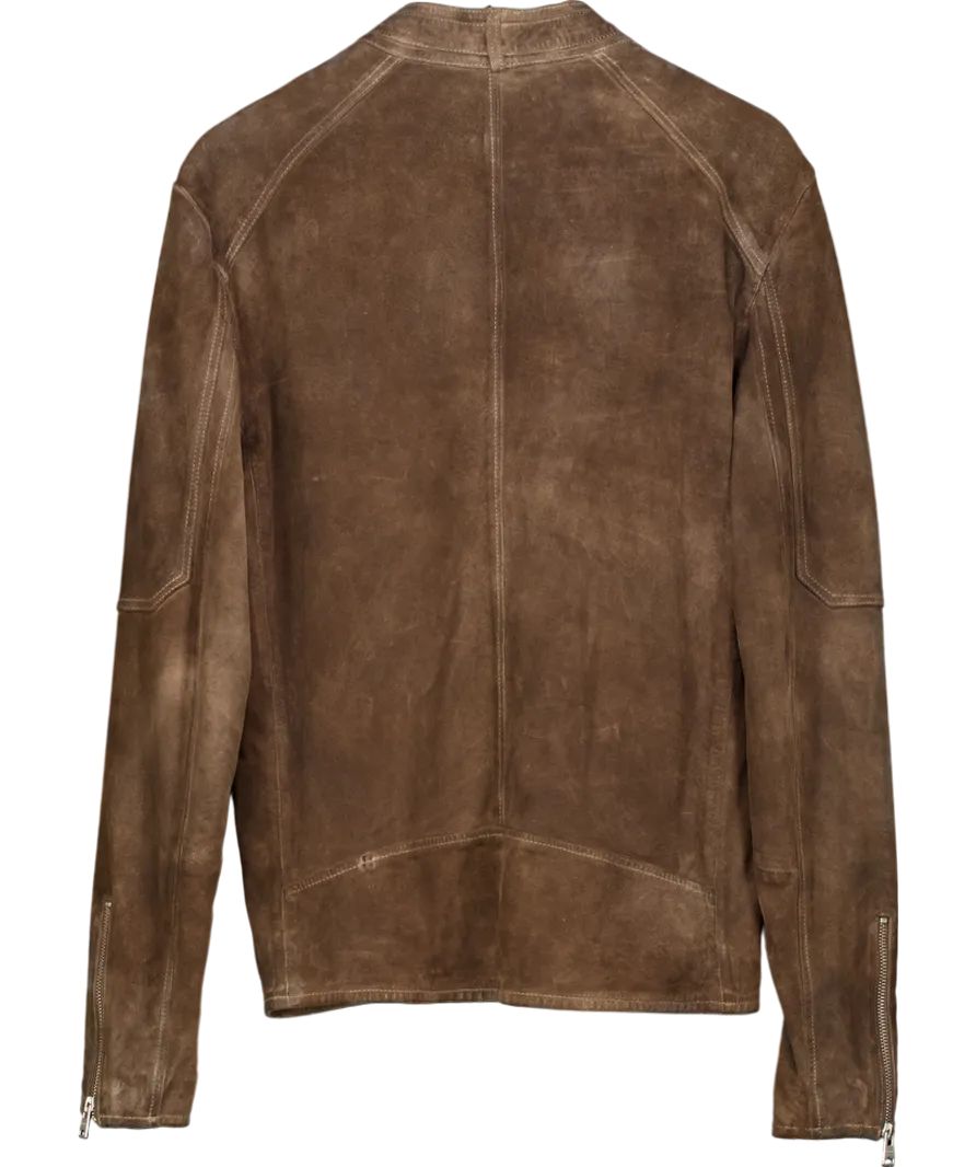 AllSaints Brown Grantham Suede Jacket UK M