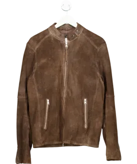 AllSaints Brown Grantham Suede Jacket UK M