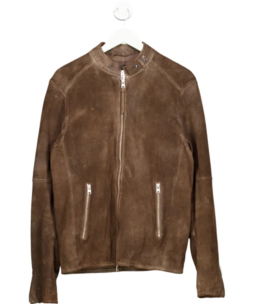 AllSaints Brown Grantham Suede Jacket UK M
