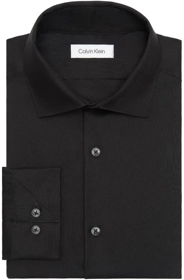 Calvin Klein Men's Dress Shirt Slim Fit Non Iron Stretch Solid