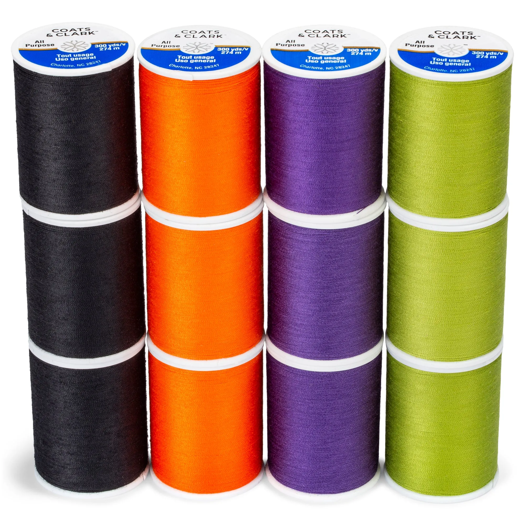 Coats & Clark All Purpose 12 Spool Assortment - Clearance shades