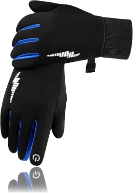 Duoyeree Kids Winter Gloves Warm Touchscreen Windproof Water Resistant Soft Lining Gloves Cycling Skiing Gloves for Boys Girls