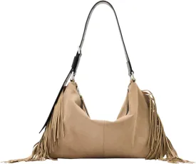 Edbury Suede Fringe, Mink Brown