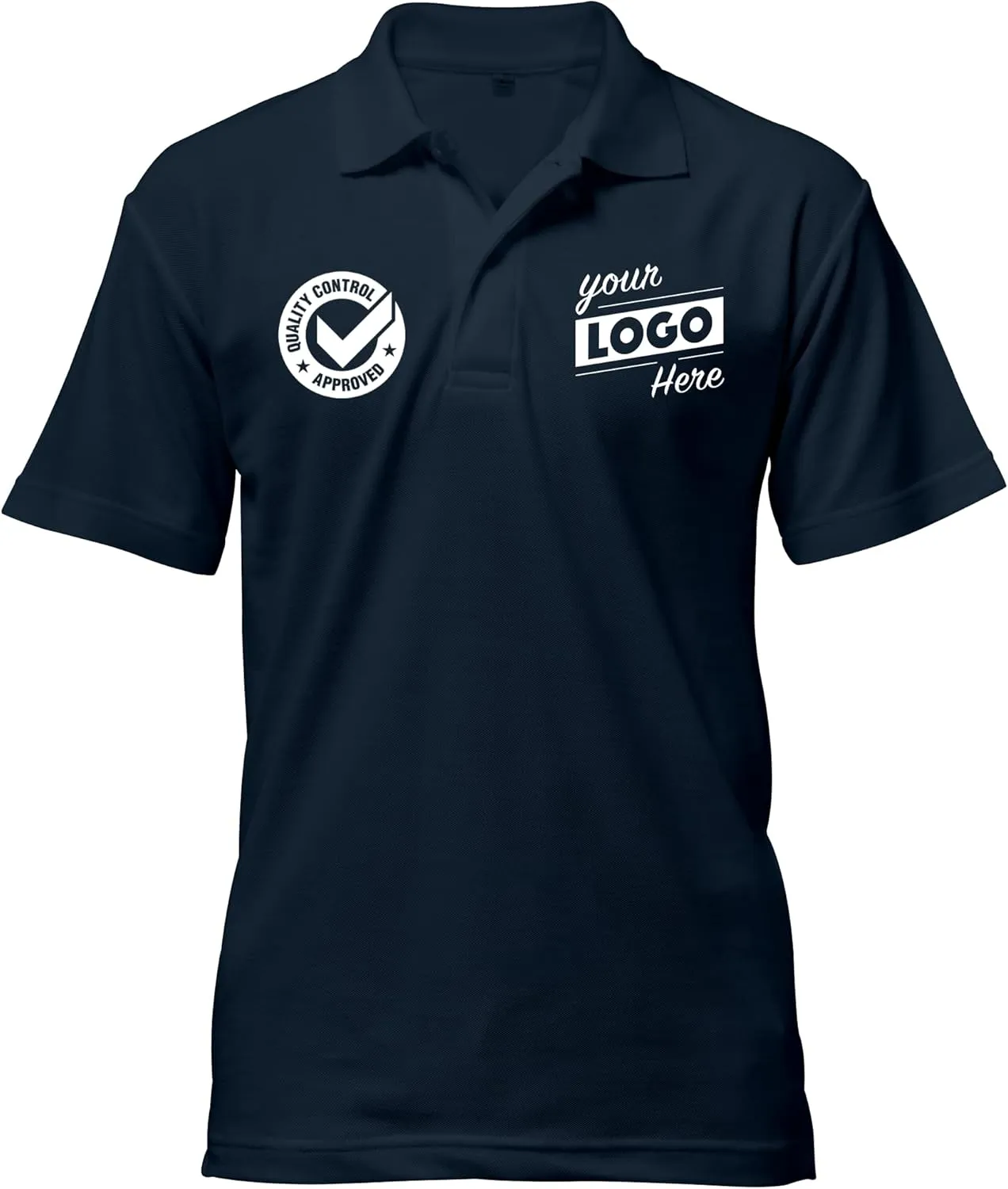 Embroidered Logo | Custom Personalized Polo Shirt for Men & Women, Short Sleeve Sports Golf Tennis T-Shirt