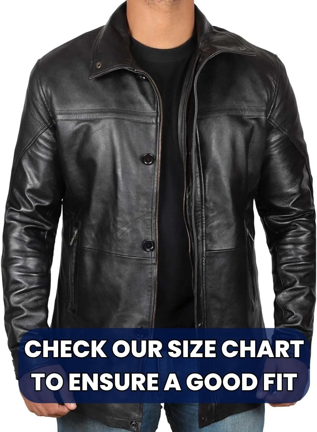 fjackets Leather Car Coats For Men   Length Real Lambskin Mens Fashion Brown & Black Leather Jacket Men