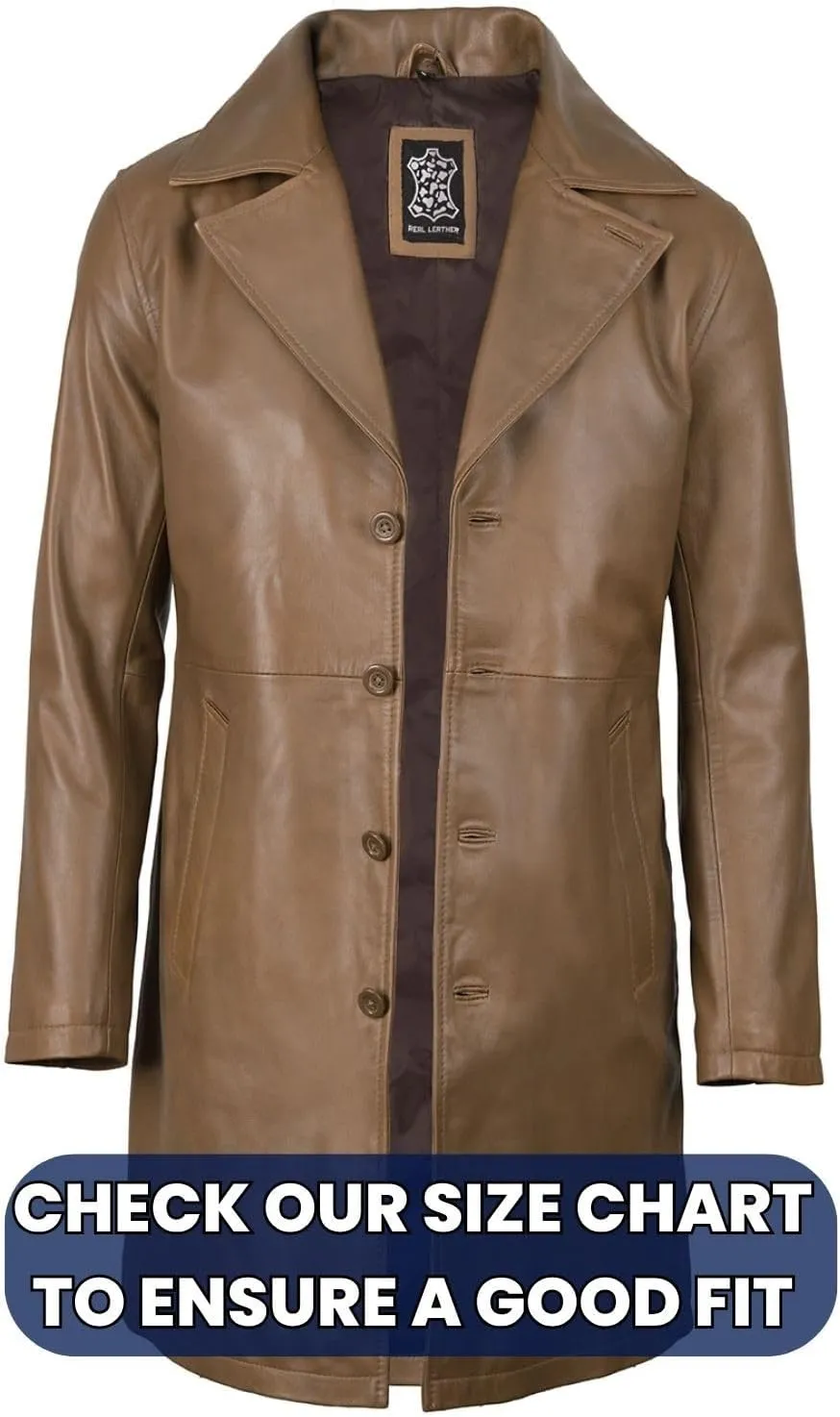 fjackets Leather Car Coats For Men   Length Real Lambskin Mens Fashion Brown & Black Leather Jacket Men