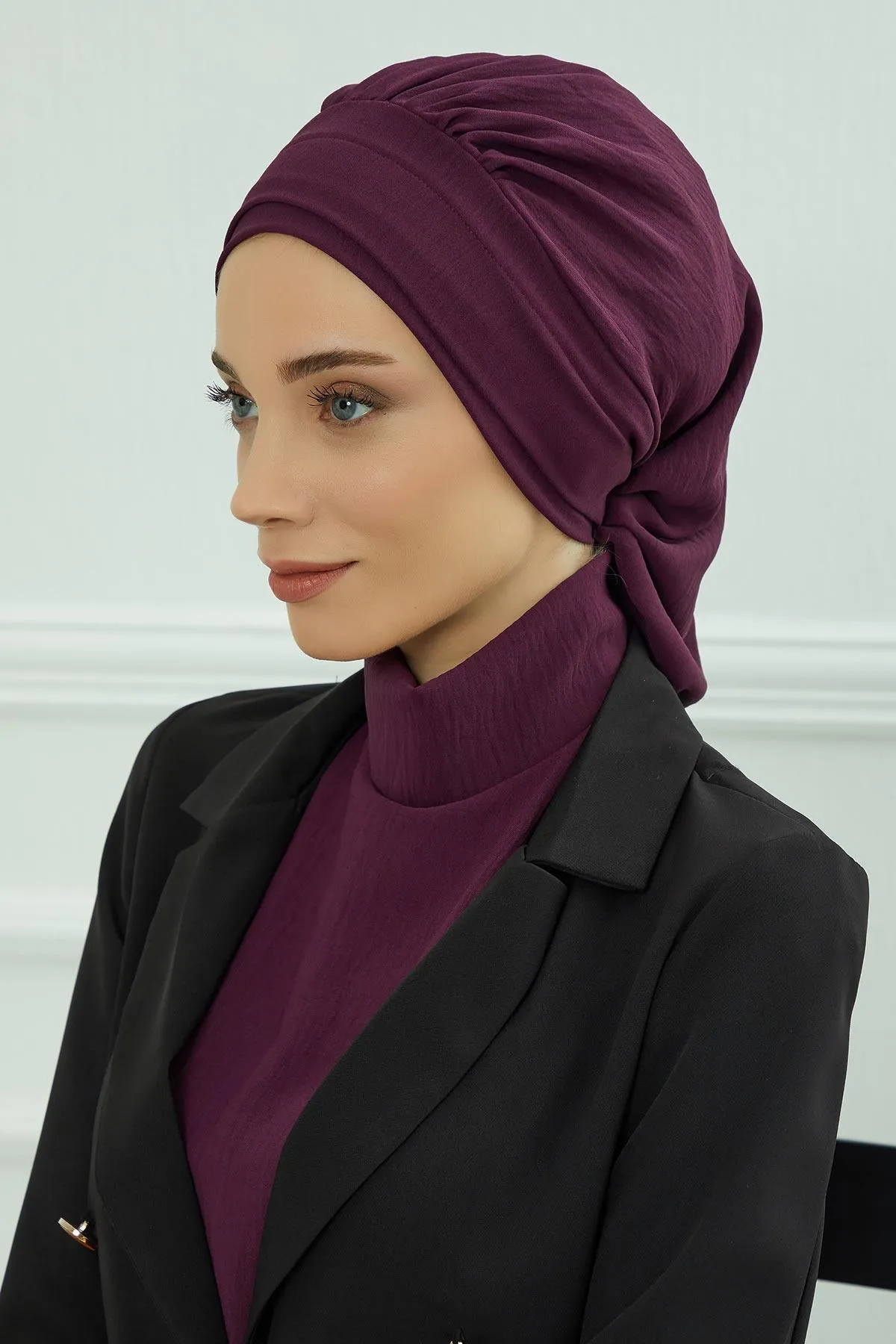 Instant Turban Lightweight Aerobin Scarf Head Turbans For Women Headwear Stylish Elegant Design,HT-91