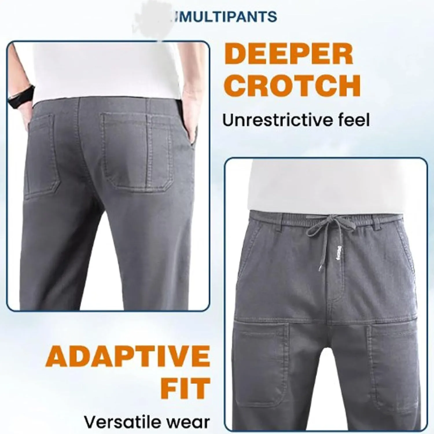 Manlira MultiPants - High Stretch Multi-Pocket Durable Cargo Pants, Mens Big and Tall Cargo Pants