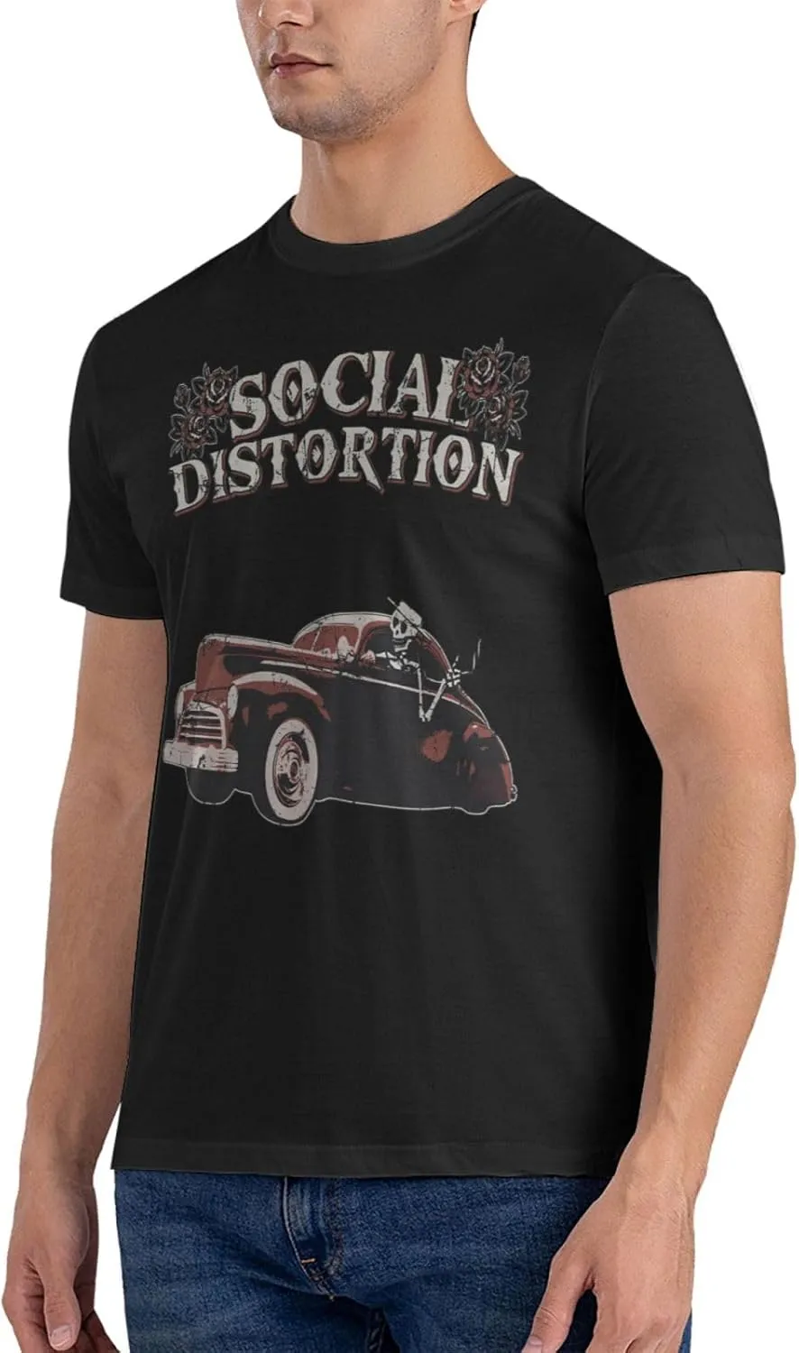 Man's T Shirt Short Sleeve Crewneck Tee Teenager Cool Summer Cotton Shirt