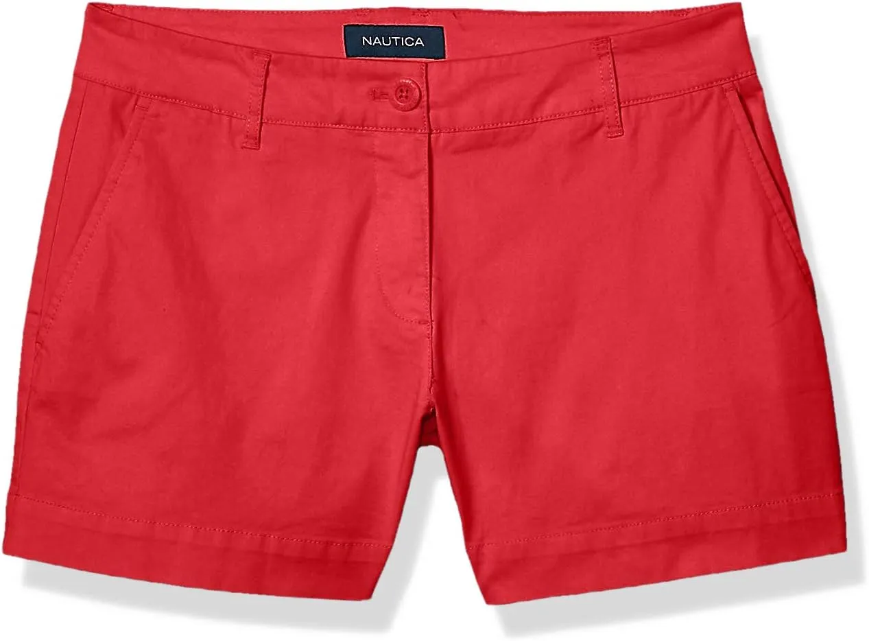 Nautica Women's Comfort Tailored Stretch Cotton Solid and Novelty Short