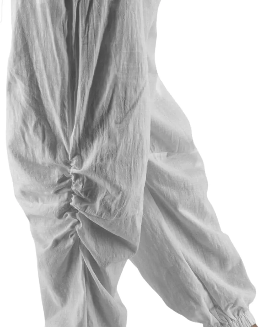 perdontoo Mens Casual Cotton Linen Pant Elastic Waist Drawstring Yoga Jogger Pants