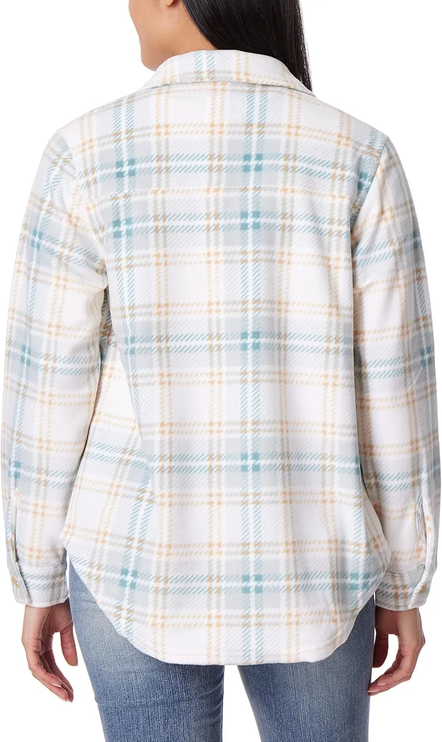 WallFlower Women's Taylor Polar Cozy Fleece Boyfriend Trendy Spring, Summer, and Fall Light Shacket Jackets